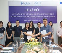 Khoa Toán - Cơ - Tin học Trường Đại học Khoa học Tự nhiên ký kết thỏa thuận hợp tác với Công ty Hybrid Technologies Việt Nam